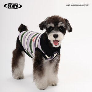 SEAYO Striped Polo Dog Vest Stylish Pet Shirt for Small and Medium Dogs
