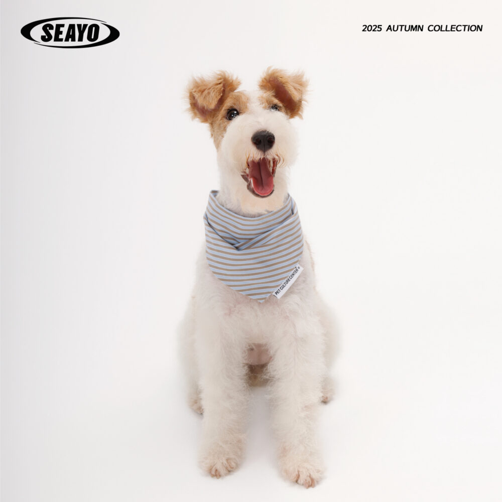 口水巾 1 SEAYO Striped Dog Bandana-B