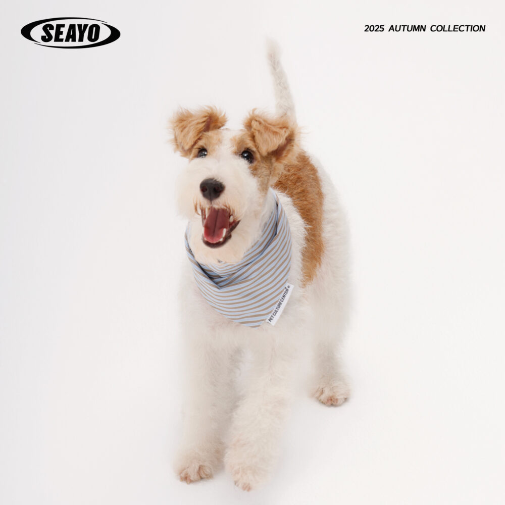 口水巾2 SEAYO Striped Dog Bandana-B