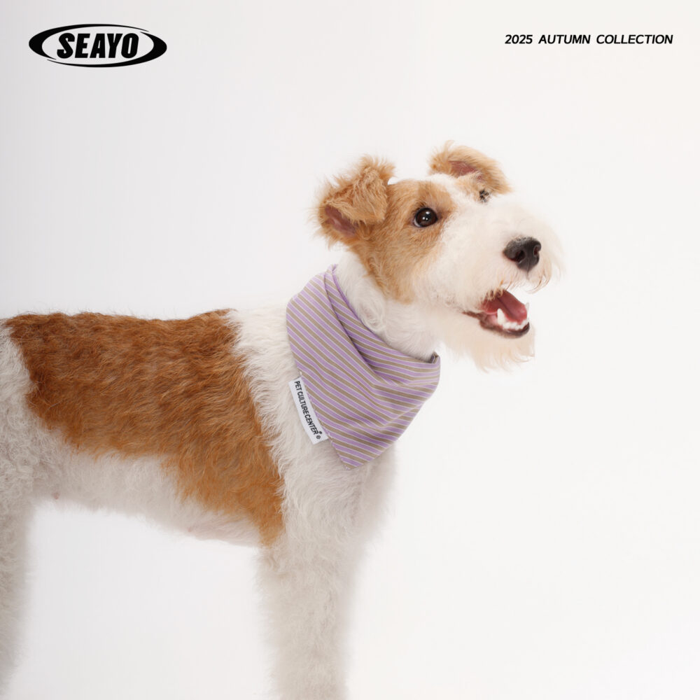 口水巾3 SEAYO Striped Dog Bandana-A
